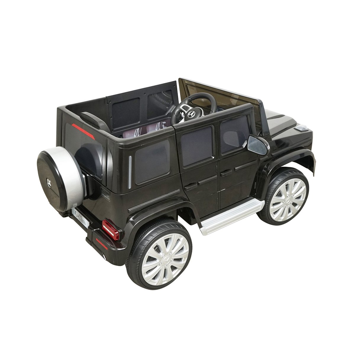 Masinuta electrica cu baterie 6V/7Ah si telecomanda pentru copii Mercedes G500 JJ2077 negru
